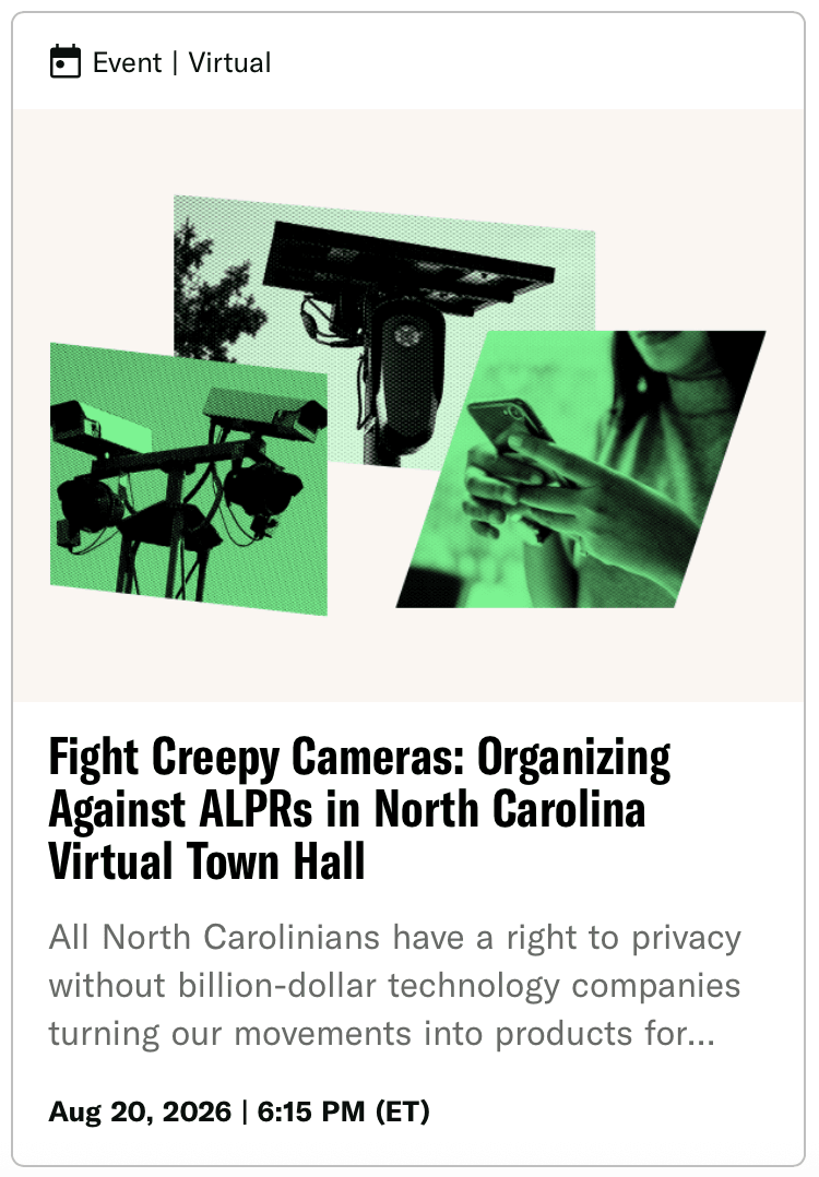 ALPRs in NC